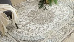 BLISS Z204AZ128 Teppich creme / beige – Rahmen, Ornament, modern, strukturell