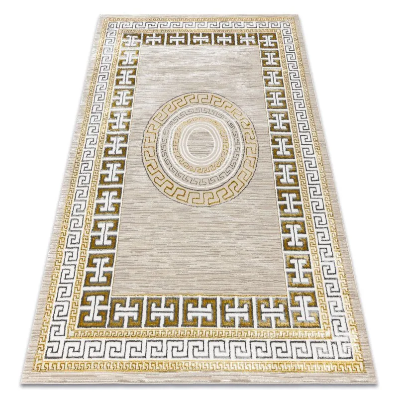 BLISS Z205AZ127 Teppich creme / gold – Rahmen, griechisch, modern, strukturell
