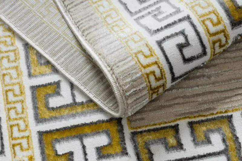 BLISS Z205AZ127 Teppich creme / gold – Rahmen, griechisch, modern, strukturell