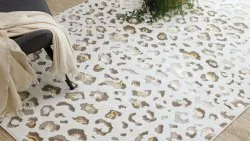 BLISS Z232AZ128 Teppich creme / beige – Leopardenmuster, modern, strukturell