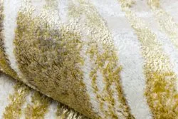 BLISS Z216AZ137 Teppich creme / gold – Palmenblätter, modern, strukturell