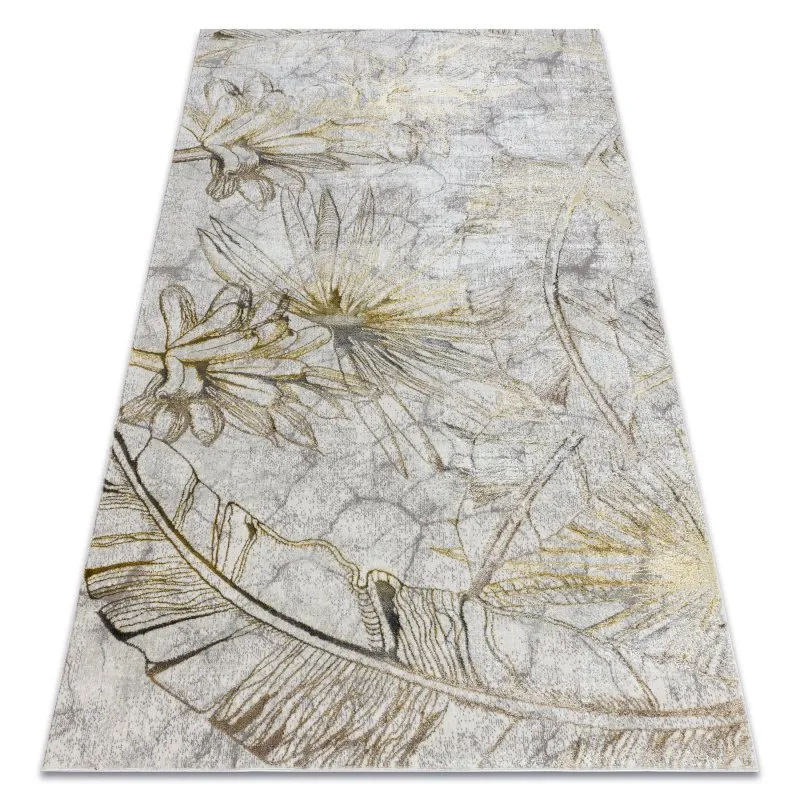 BLISS Z218AZ237 Teppich creme / gold – Blumen, modern, strukturell