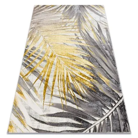 BLISS Z217AZ276 Teppich gold / grau – Palmenblätter, modern, strukturell