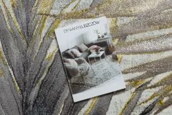 BLISS Z217AZ276 Teppich gold / grau – Palmenblätter, modern, strukturell