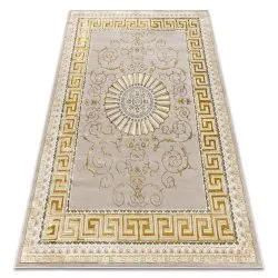 BLISS Z160AZ147 Teppich dunkelbeige / gold – Rahmen, griechisch, Exklusiv, strukturell