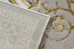 BLISS Z160AZ147 Teppich dunkelbeige / gold – Rahmen, griechisch, Exklusiv, strukturell