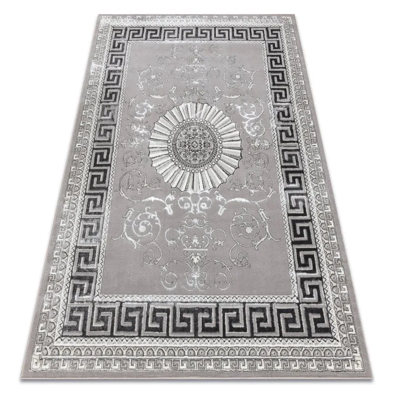 BLISS Z160AZ246 Teppich dunkelgrau / grau – Rahmen, griechisch, Exklusiv, strukturell