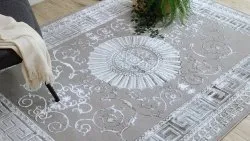 BLISS Z160AZ246 Teppich dunkelgrau / grau – Rahmen, griechisch, Exklusiv, strukturell