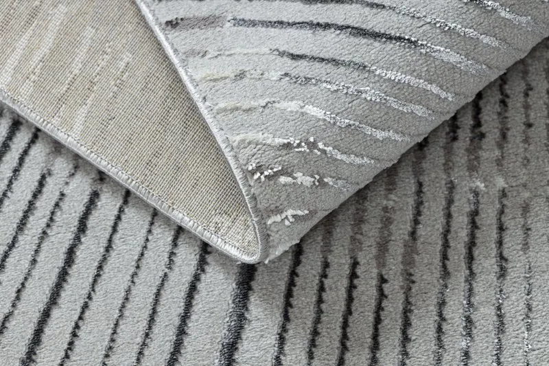 BLISS Z206AZ256 Teppich hellgrau / grau – Linien, modern, strukturell