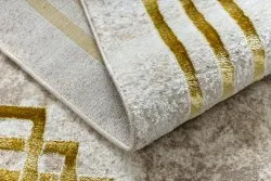 BLISS Z203AZ137 Teppich creme / gold – Rahmen, griechisch, modern, strukturell