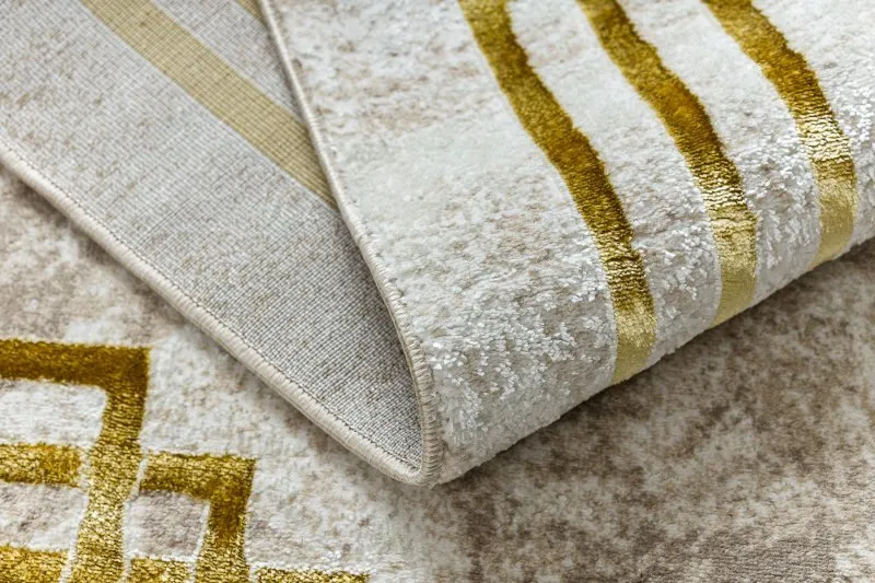 BLISS Z203AZ137 Teppich creme / gold – Rahmen, griechisch, modern, strukturell