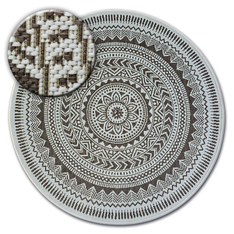 Runder Teppich aus Sisal, elegantes Design für jeden Raum, Teppiche Sisal Flachgewebe