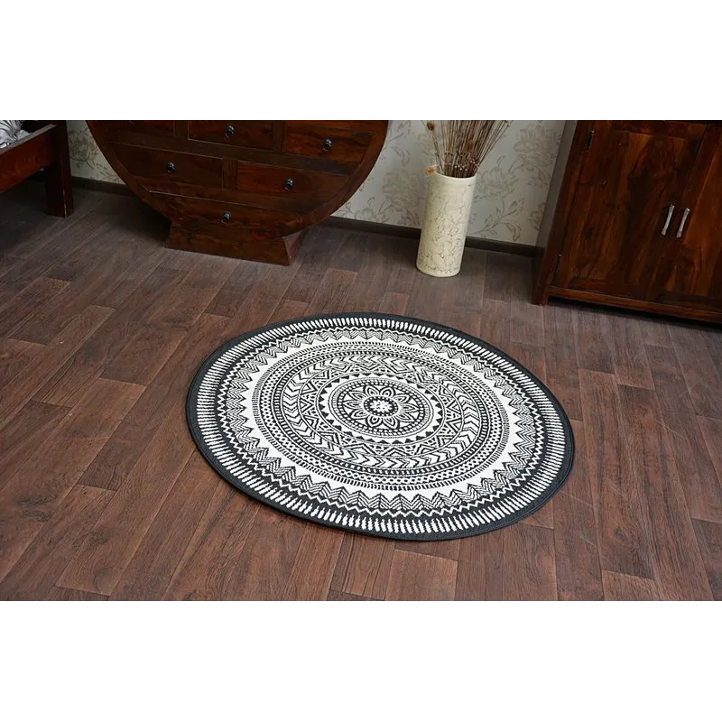 Runder Teppich, ideal für das Kinderzimmer, bunt und fröhlich