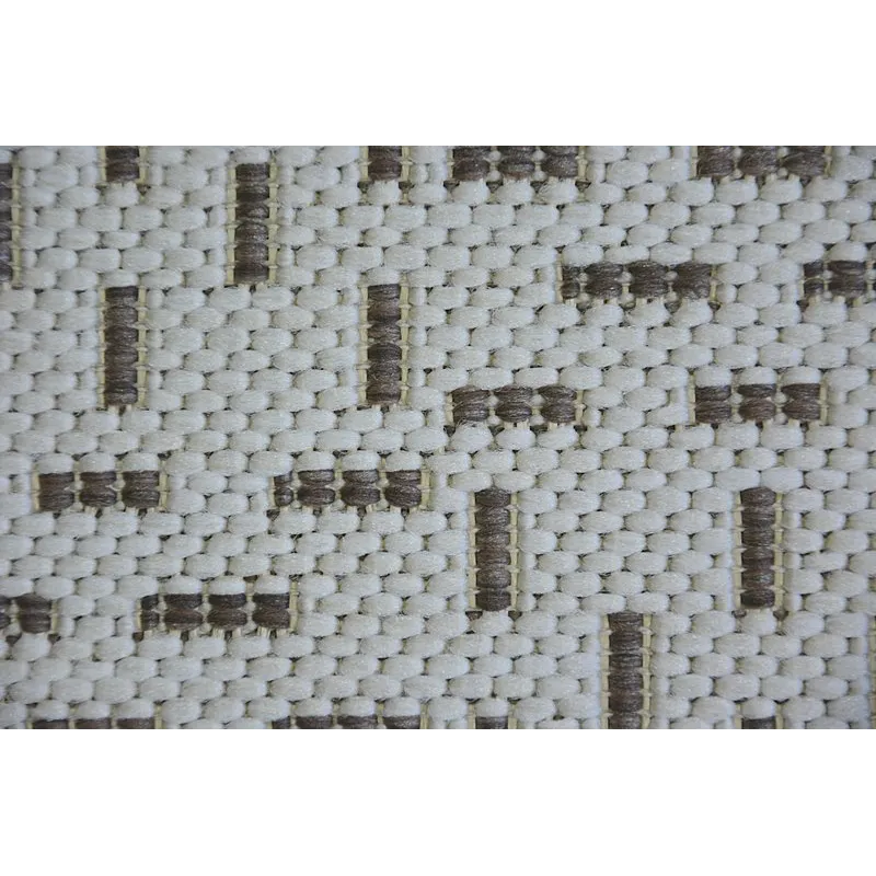 Eleganter Sisal Teppich in Creme und Braun, perfekt für jedes Zuhause