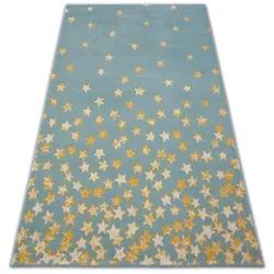 Teppich PASTEL - Sterne türkis gold sahne