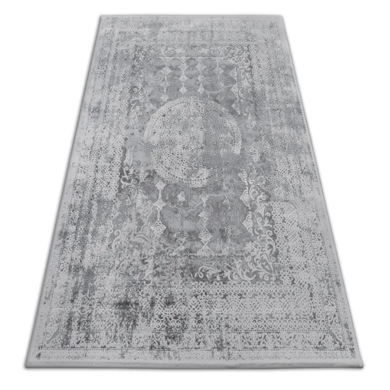 Akril Teppich VALENCIA 2328 ORNAMENT in Grau und Elfenbein