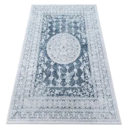 Teppich ACRYL VALENCIA ORNAMENT Blau / Elfenbein