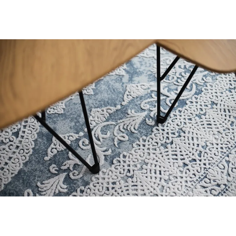 Akril Teppich VALENCIA 2328 mit glatter Textur, ideal für Schlafzimmer