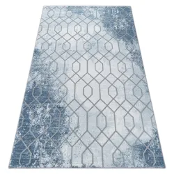 Teppich ACRYL VALENCIA HEXAGONE Blau/Grau
