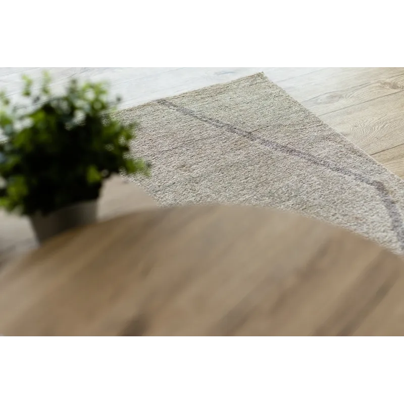 Helle braune Teppich mit ethnischem Muster, ideal für moderne Räume