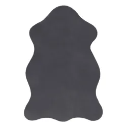 Teppich NEW DOLLY Pelz -2 grau anthrazit IMITATION VON KANINCHENPELZ