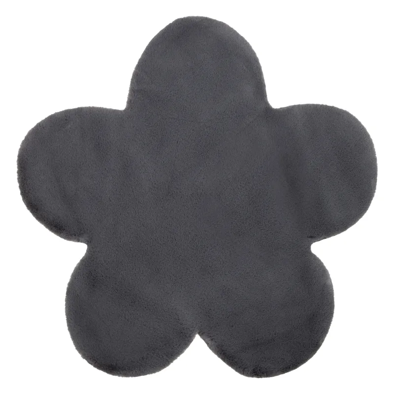 Teppich NEW DOLLY in grau, Kaninchenpelz-Imitation, modernes Design
