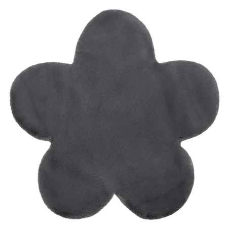 Teppich NEW DOLLY in grau, Kaninchenpelz-Imitation, modernes Design