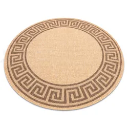TEPPICH SISAL KREIS FLOORLUX griechisch mais / coffe