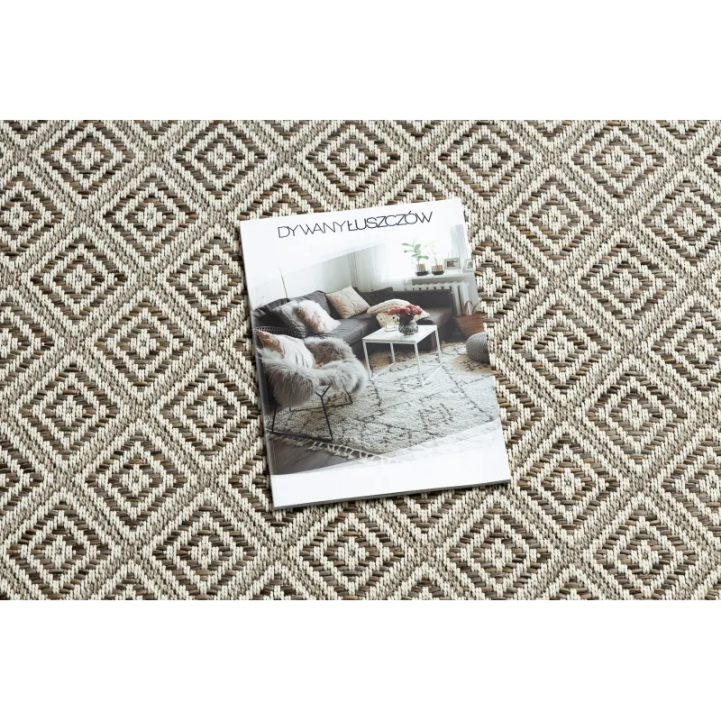 Teppich SCHNURGEBUNDEN SISAL BOHO 46299651 Rauten beige