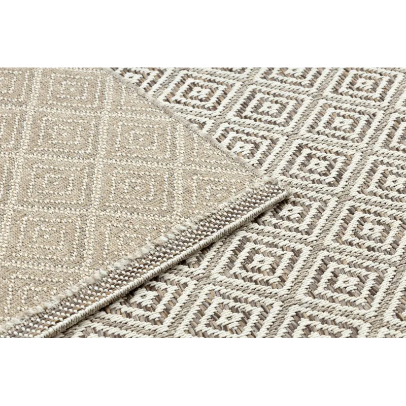 Teppich SCHNURGEBUNDEN SISAL BOHO 46299651 Rauten beige