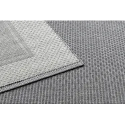 Teppich SCHNURGEBUNDEN SISAL BOHO 46201575 Rahmen grau