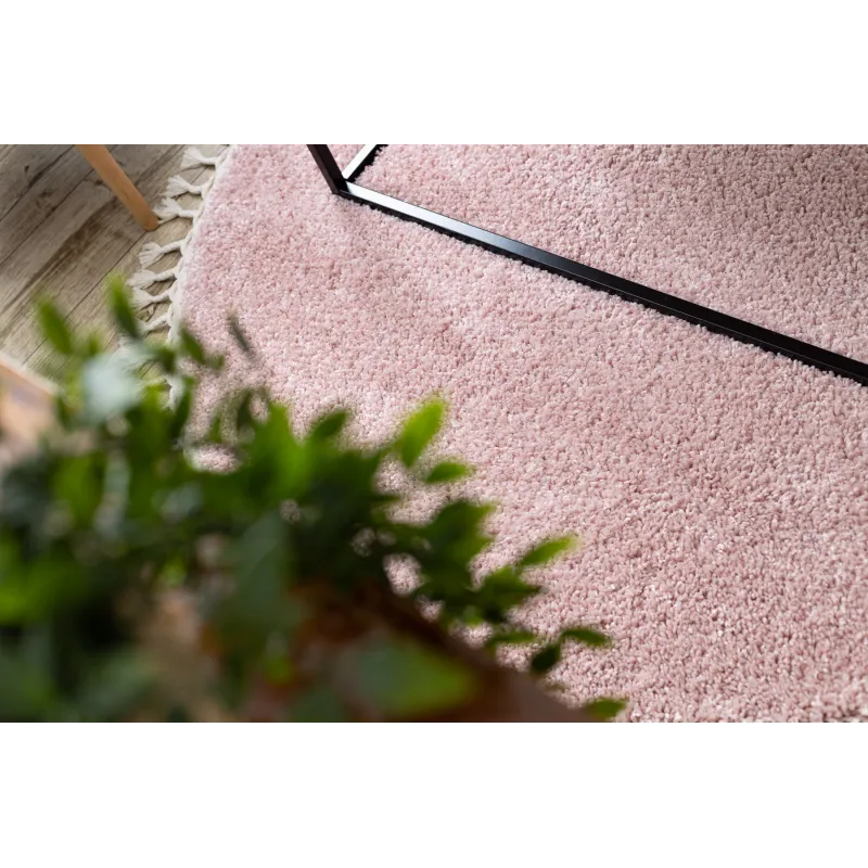 Teppich BERBER 9000 Kreis rosa Berber-Fransen marokkanisch shaggy