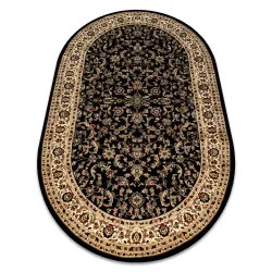 Teppich ROYAL ADR oval Muster schwarz