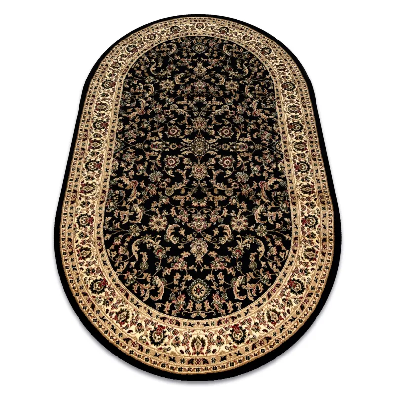Teppich ROYAL ADR oval Muster 1745 schwarz