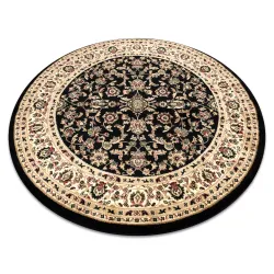 Teppich ROYAL ADR rund Muster schwarz