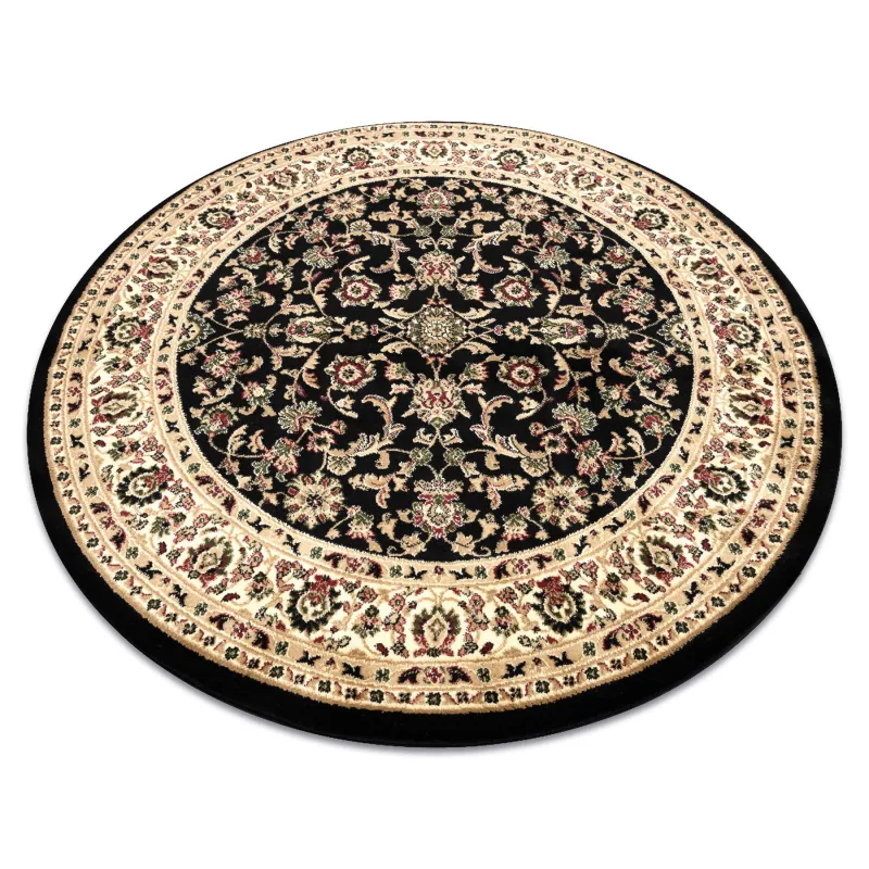 Teppich ROYAL ADR rund Muster 1745 schwarz
