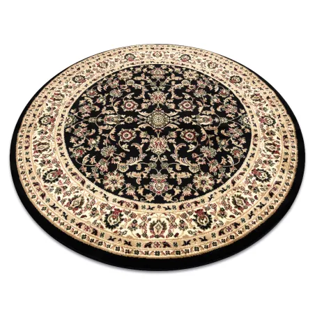 Teppich ROYAL ADR rund Muster 1745 schwarz