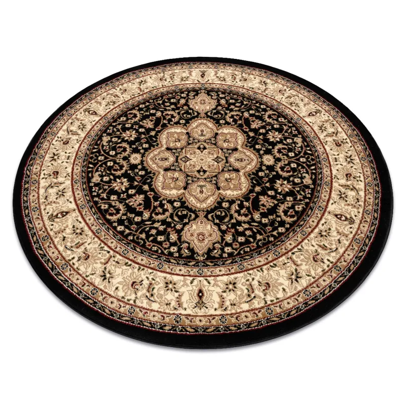 Teppich ROYAL ADR Kreis Muster 521 schwarz