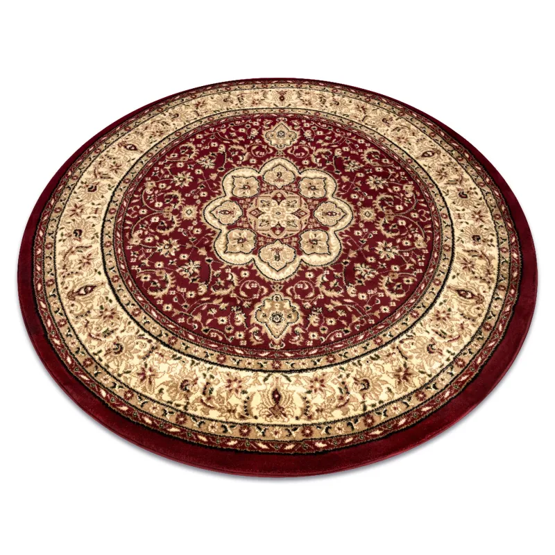 Teppich ROYAL ADR rund Muster 521 bordeaux