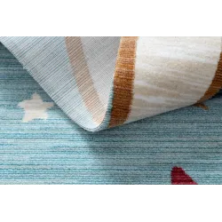 Kinder-Teppich TOYS 75322 Bär für Kinder - modern, unregelmäßige Form marineblau - türkis / creme