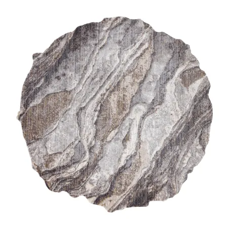 Teppich TINE 75313C Stein, Fels - modern, unregelmäßige Form dunkelgrau / hellgrau
