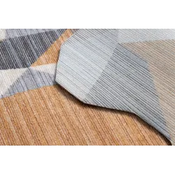 Teppich TINE 75419A Mosaik - modern, unregelmäßige Form grau / gelb