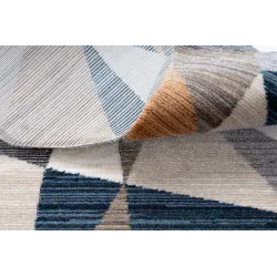 Teppich TINE 75419A Mosaik - modern, unregelmäßige Form grau / gelb