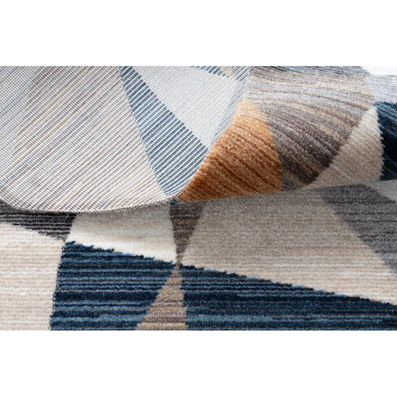 Teppich TINE 75419A Mosaik - modern, unregelmäßige Form grau / gelb