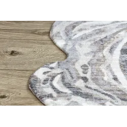 Teppich TINE 75426A Baumstamm Holz - modern, unregelmäßige Form creme / grau