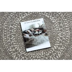 Modischer Teppich mit Punkten in Beige, ideal für Wohnräume