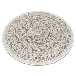 Teppich kreis FLAT Sisal 48834866 Punkte sahne