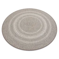 Teppich kreis FLAT Sisal 48837686 Boho, flechten beige