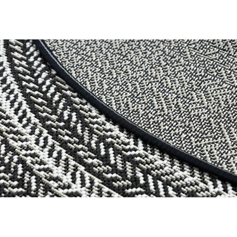 Teppich aus Sisal mit glatter Oberfläche, schwarz, für moderne Räume