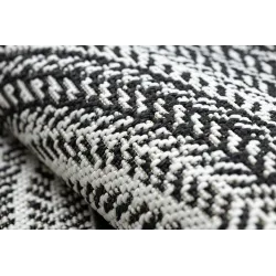 Teppich für das Kinderzimmer, schwarzer Sisal, Boho-Stil, pflegeleicht